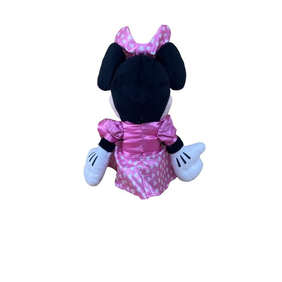 Disney 14" Minnie Mouse in Pink Polka Dot Dress Plush Doll EUC Kcare - Picture 5 of 13